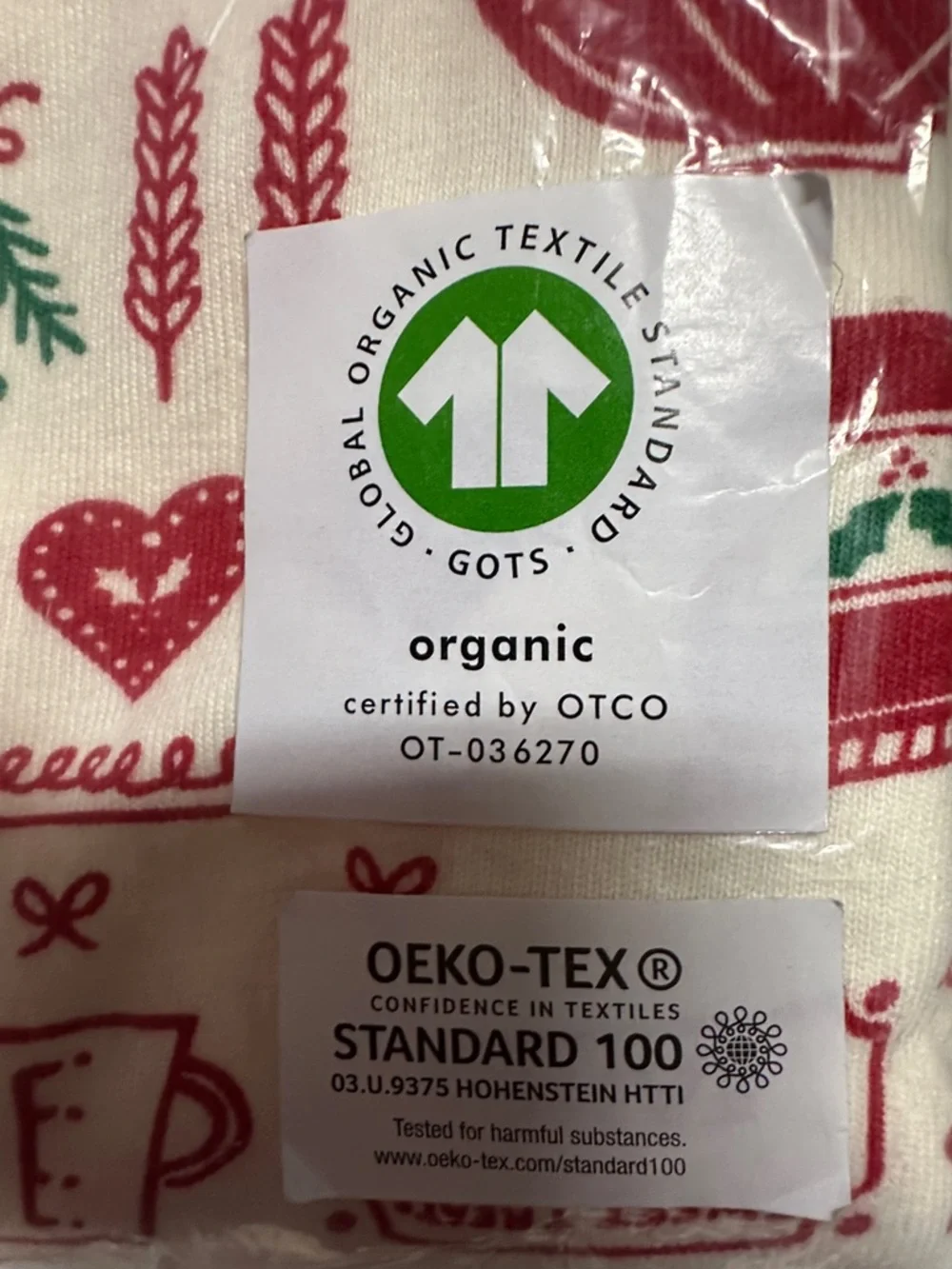 Hanna Andersson Back To Baking 2pc Organic Cotton Pajama Set Red Green Holiday
